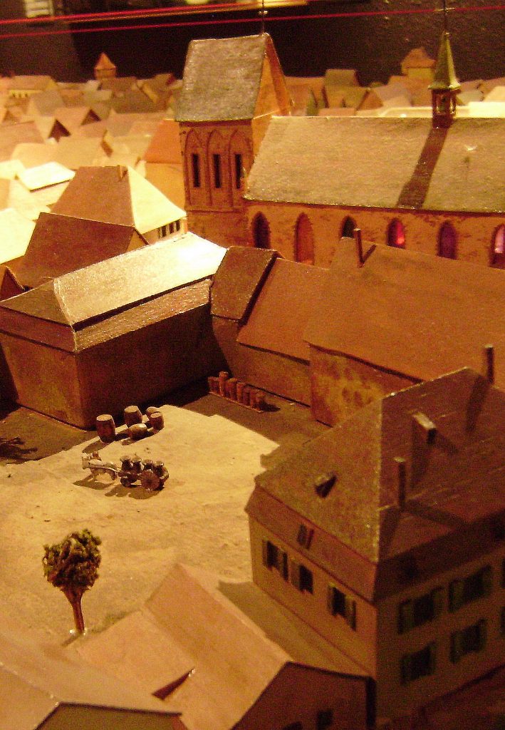 Maquette historique de Bergheim, exposée dans la Maison des Sorcières.